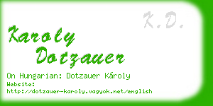 karoly dotzauer business card